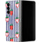 Bouffants and Broken Hearts Strawberries and Stripes Galaxy Z Fold4 5G Skin